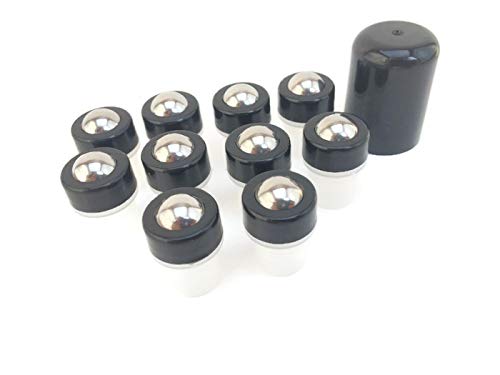 Essential Oil Roller Inserts For 5 And 15Ml Essential Oil Bottles. Pack Of 8 Stainless Steel Leak Proof With Removable Snap Ring