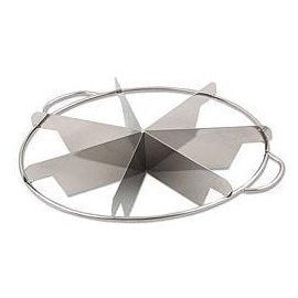 New, 7-Slice Pie Cutter Press, 18/8 Gauge Stainless Steel, Commmercial Grade, Side-Handles - Set Of 3