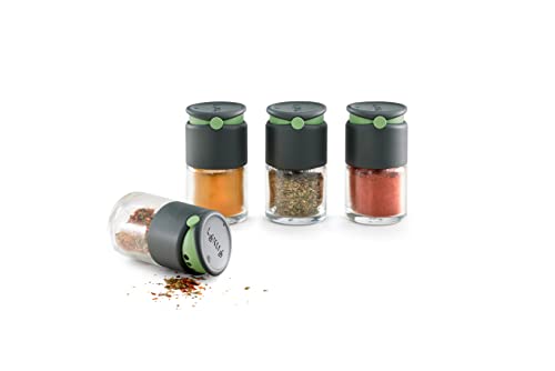 L   Ku    2.7Oz Shaker Spice Jar, Set Of 4, Clear