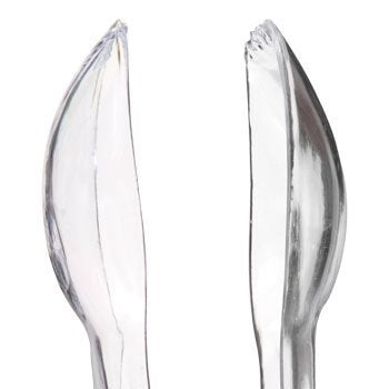 Sugarman Candy Clear Plastic Tongs, 6 1/2-Inch, 2 Packs Of 4 Pieces