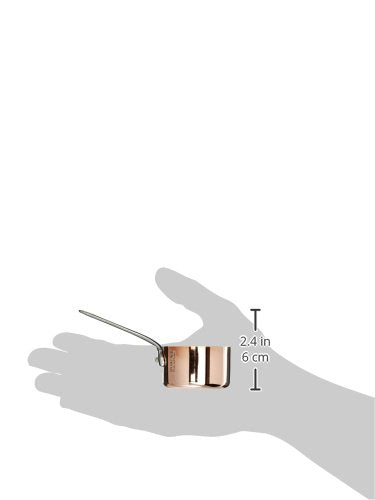Mauviel M'Minis Copper & Stainless Steel Mini Sauce Pan With Pouring Spout And Stainless Steel Handle, 2-In, Made In France