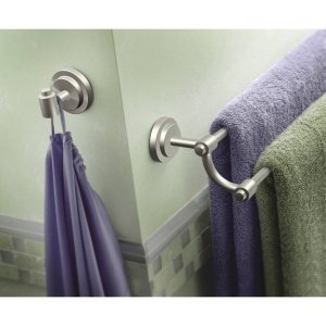 Moen Dn0722Bn Iso 24-Inch Double Towel Bar, Brushed Nickel