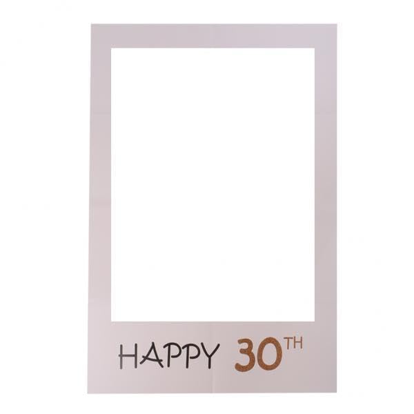 CALANDIS 2xHappy 30th Photo Booth Prop Paper Selfie Frame Background for Birthday | Home & Garden | Greeting Cards & Party Suppl