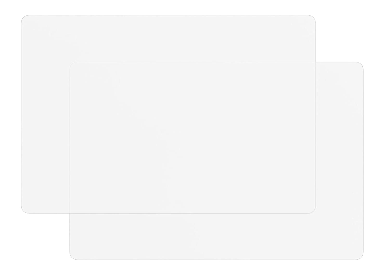 Silicone Counter Mats Set Of 2, Kitchen Countertop Protector, Heat Resistant, Non-Slip, Waterproof, Washable (White - 2 Pcs)