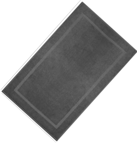 Eco Towels Cotton Banded Bath Mats 1 Pack, [Not A Bathroom Rug], 22''X34'' (Grey (Pack Of 1))