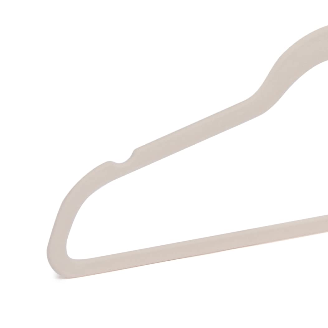 Amazon Basics Slim Velvet, Non-Slip Suit Clothes Hangers, Pack Of 50, Blush Pink/Rose Gold