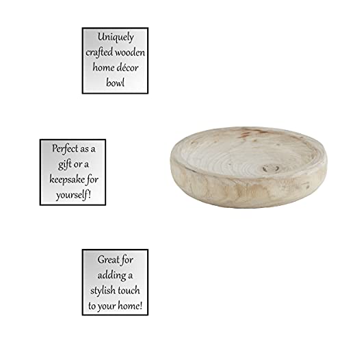 Santa Barbara Design Studio Table Sugar Paulownia Wood Bowl  Small  Natural