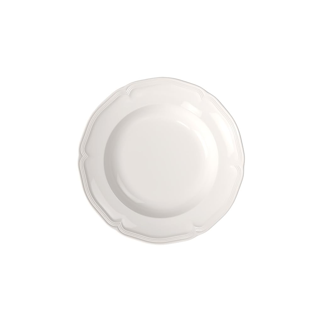 Villeroy & Boch Manoir Soup Plate, 23 Cm, Premium Porcelain, White