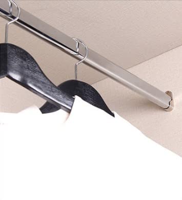 Mcredy 2 Pair Zinc Alloy Oval Hanging Rail Rod Holder End Bracket Support For Wardrobe Closet Silver 0.63'' Inner Size