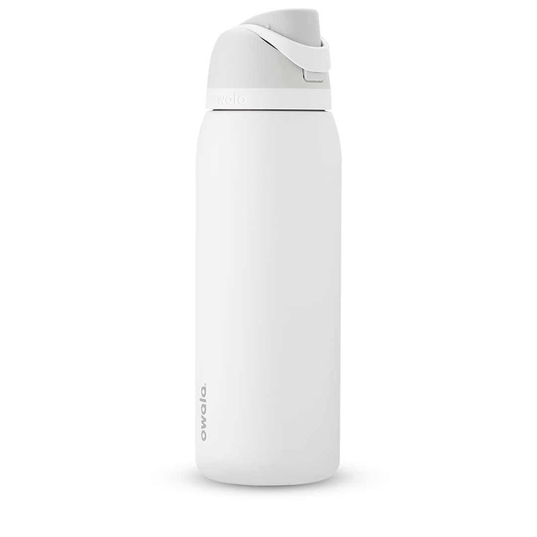 Owala Freesip Insulated Stainless Steel Water Bottle With Straw For Sports And Travel, Bpa-Free, 40-Oz, Shy Marshmallow
