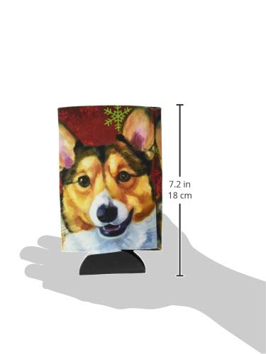Corgi Red Snowflakes Holiday Christmas Tall Boy Beverage Insulator Hugger LH9581TBC