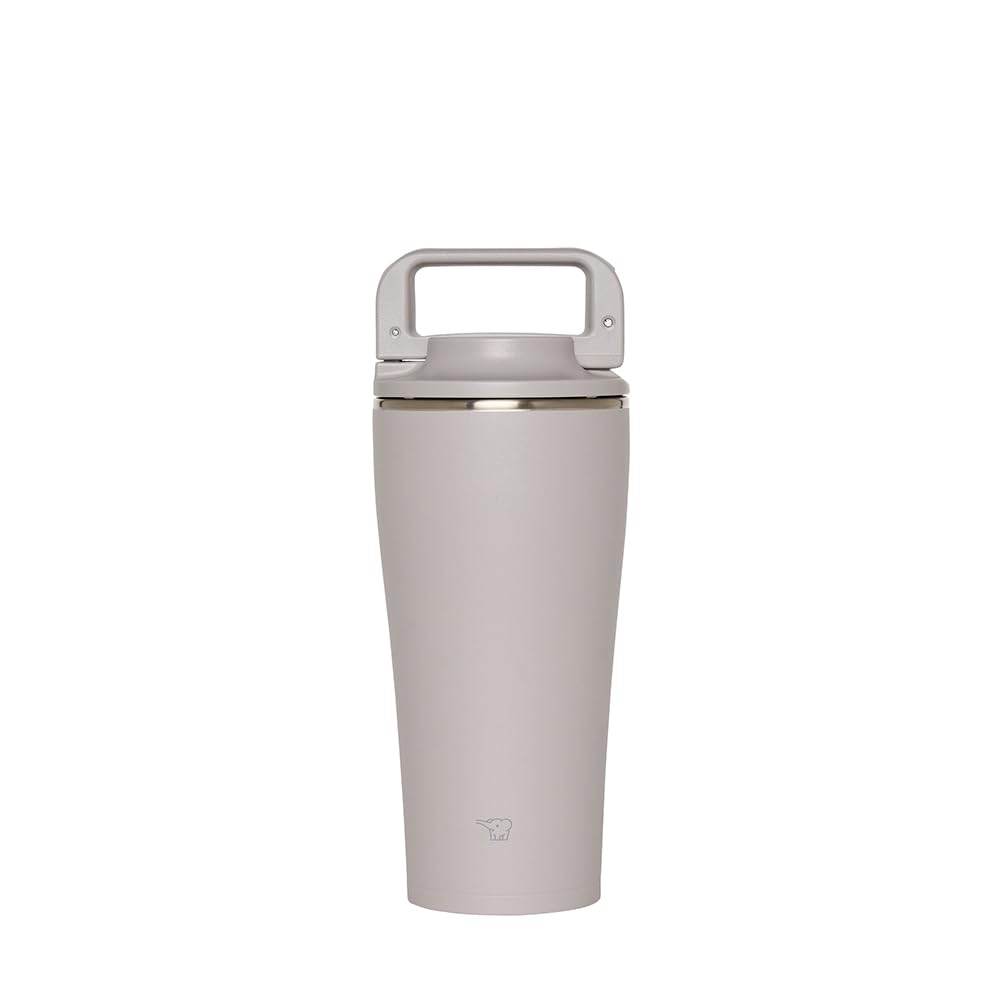 Zojirushi Stainless Carry Tumbler with Popup Straw, 20Ounce, Stone Greige