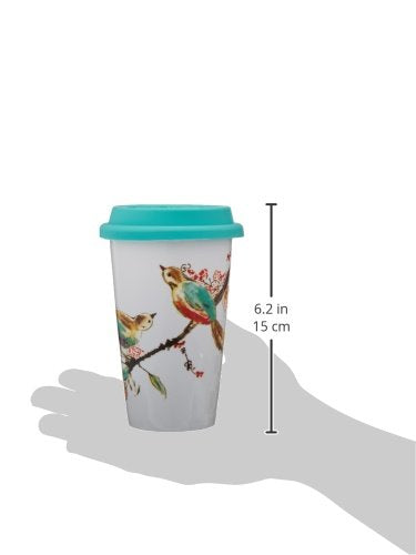 Lenox Thermal Travel Mug, Porcelain, 1 Count, Model 848511, Chirp Design