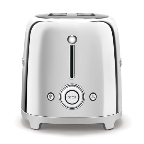 Smeg 50'S Retro 4 - Slice Toaster (Stainless Steel)
