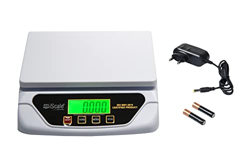 Iscale Digital Kitchen And Multipurpose Weighing Machine Capacity Upto 30Kg With Direct Power Adapter, Best Suitable For 5-10Kg 