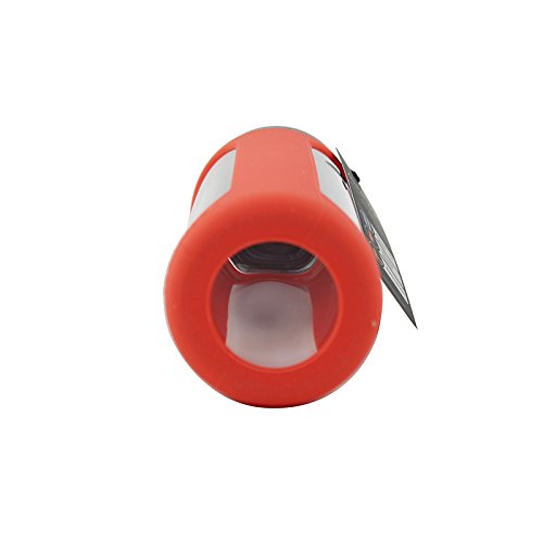 Lock & Lock I Shape Silicone Heat Resistant Borosilicate Glass Sports, 17 Oz, Red Water Bottle