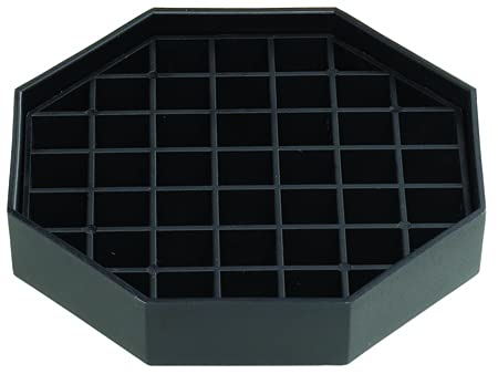 Rattleware Octagonal 4    Black Plastic Drip Tray - Versatile Honeycomb Grid Design, Easy To Clean & Detachable, Enhanced Spill
