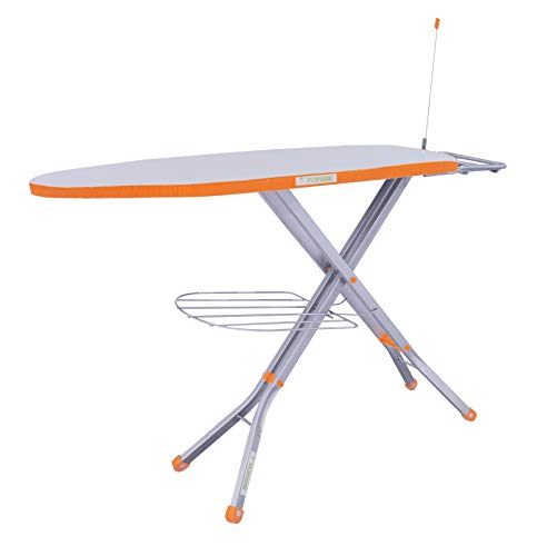 Flipzon Large Foldable Deluxe Ironing Board For Home With Aluminised Ironing Surface (Silver)