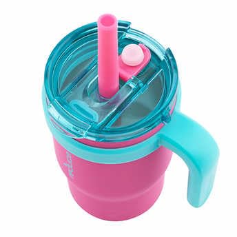Reduce 14Oz Coldee Tumbler With Handle For Kids Leakproof Insulated Stainless Steel Mug With Lid & Straw Keeps Drinks Cold Up To
