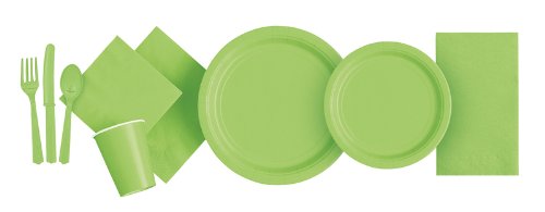 Lime Green Solid Round Dessert Paper Plates - 7'' (Pack Of 20) - Vibrant Party Plates For Appetizing Treats - Perfect For Birthd
