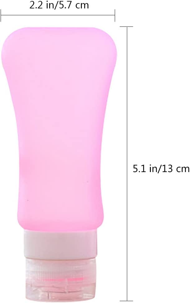 Aoutacc 5 Pack Tsa Approved Travel Bottles Sets, 3 Ounce Leakproof Silicone Travel Containers Liquid Portable Leakproof Travel S