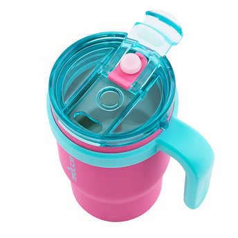 Reduce 14Oz Coldee Tumbler With Handle For Kids Leakproof Insulated Stainless Steel Mug With Lid & Straw Keeps Drinks Cold Up To