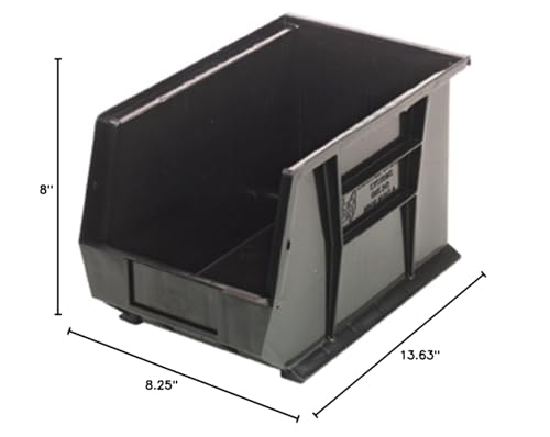 Bin, Stacking Or Hanging, 8-1/4W X 13-5/8D X 8H, Front/Back/Side Grips, Anti-Slide Lock, (1) Divider Slot, Rear Hanger, Molded-I