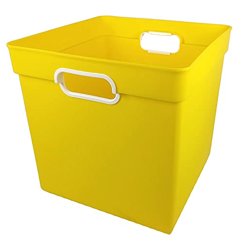 Romanoff Products Rom72503-3 Cube Bin44; Yellow - 3 Each