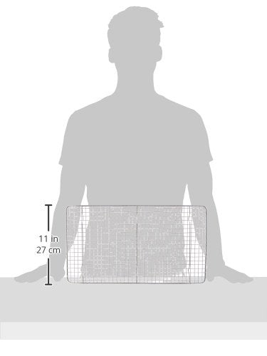 Update International Cross-Wire Grid Cooling Rack, Wire Pan Grate, Baking Rack, Icing Rack, Chrome Plated Steel, Rectangle Shape