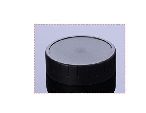6Pcs Plastic Amber Makeup Round Jars Pot With White Inner Liners And Black Lids Cosmetic Packing Vial Bottles Storage Holder Con