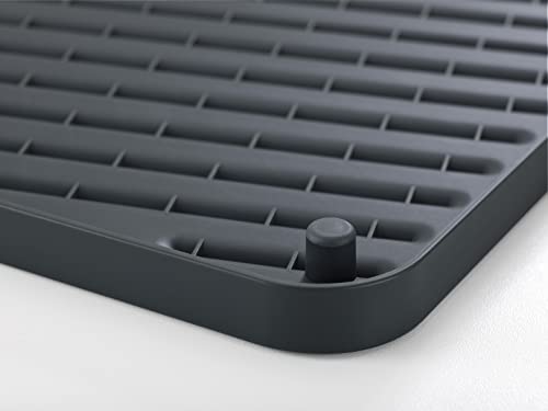 Joseph Joseph Flip-Up Drain Board With Foldable Dish Rack, One-Size, Gray