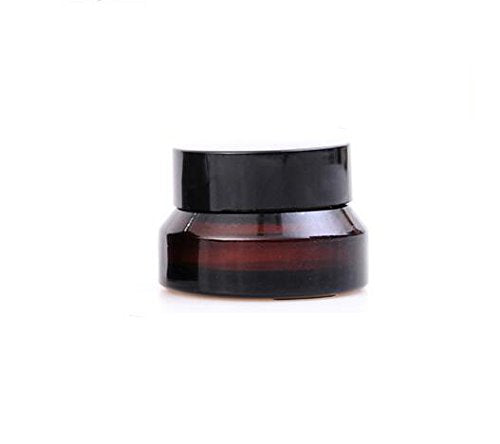 15G Gram 15Ml(0.5 Oz) Amber Glass Empty Refillable Inclined Shoulder Cosmetic Jars Empty Face Cream Lotion Lip Balm Storage Cont