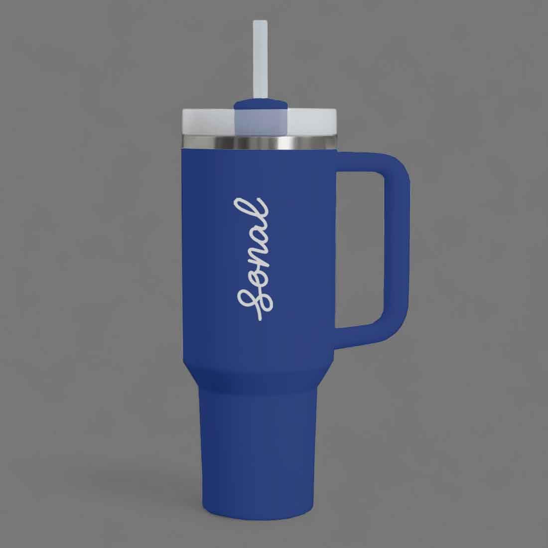 Nutcase Personalized Stainless Steel Tumbler With Lid And Straw 1200Ml Large Size Travel Mug