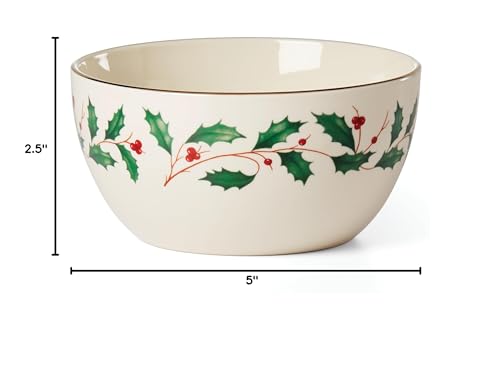 Lenox Serveware, Holiday Small Bowl, Service for 1, 14 Oz Made From Porcelain for Christmas Hosting, Christmas Decor, Dishwasher