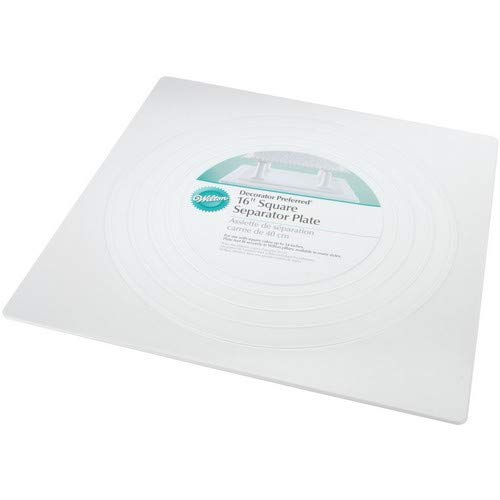 Wilton Decorator Preferred Square Separator Plate For Cakes, 16-Inch, Cake Decorating Supplies