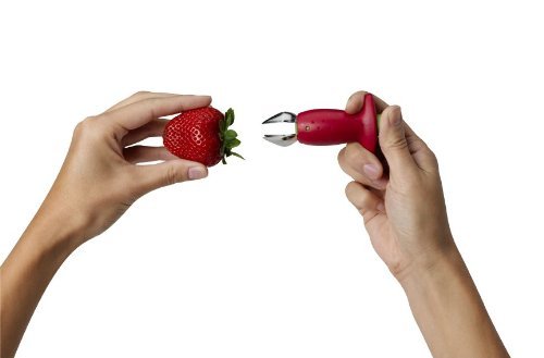 Chef'N Stemgem Strawberry Huller, 3.5'', Red/Green