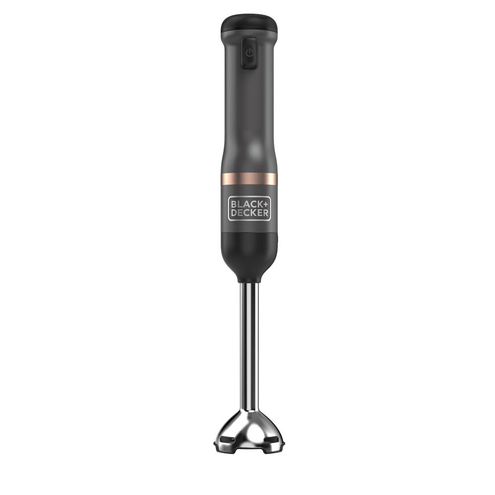Black+Decker Kitchen Wand Cordless Immersion Blender, 4 In 1 Multi Tool Set, Hand Blender With Charging Dock, Grey (Bckm1014K01)