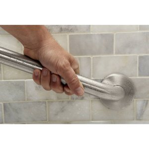 Moen Bathroom Safety 18-Inch Stainless Steel Shower Grab Bar With Concealed Screws For Handicapped Or Elderly, 8718