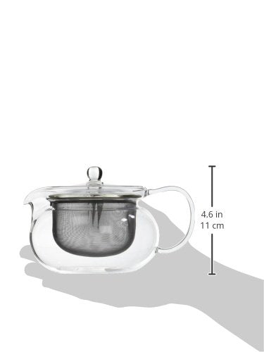 HARIO ChaCha Kyusu Glass Tea Pot, 450ml, Model CHJMN-45T, Perfect for Tea Lovers