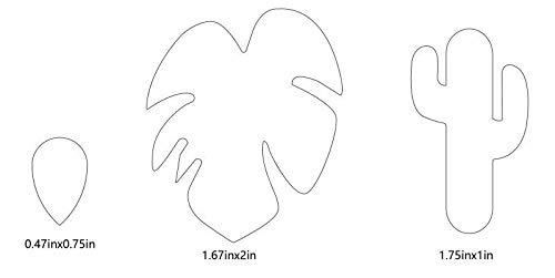 Chenrui Set Of 3 Cactus Tropical Leaf Hear Shaped Polymer Clay Cutter Set, Chocolate Molds
