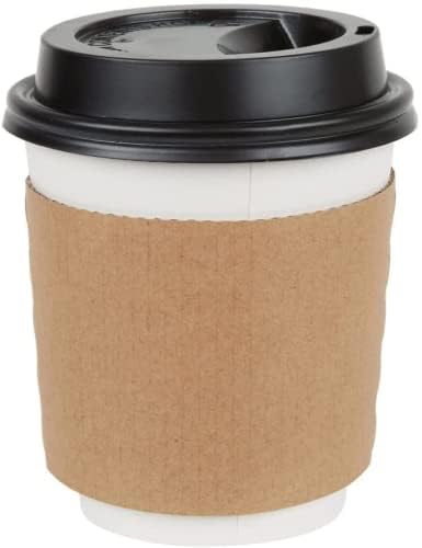 Perfect Stix Coffee Sleeves Fits, 10 Oz. - 20 Oz. Cups (Pack Of 50), Natural Kraft. Insulated For Hot Cups