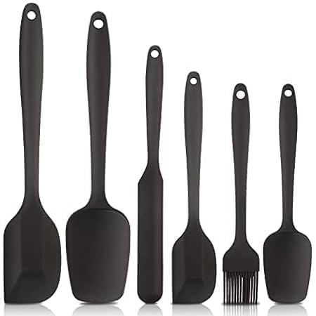 Popshy 6Piece NonStick Silicone Spatula Set Heat Resistant Baking & Mixing Tools With Stainless Steel Core For Cooking
