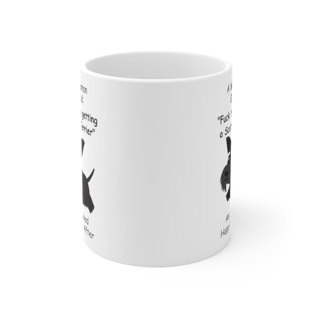 Funny Black Scottish Terrier Dog Mom Gifts For Women Puppy Lovers Mother 'S Day 2024 A Wise Woman Once Said Coffee Mug With Fun