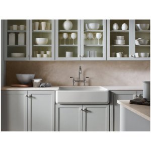 Kohler Whitehaven 35-3/4 Undermount Single-Bowl Farmhouse Kitchen Sink, Black, Enameled Cast Iron, Durable And Easy-To-Clean Des