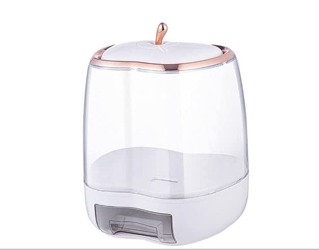 Vbm Apple Shape Rice Dispenser, Moisture Proof Storage Container, Large Cereal Dry Food Storage Box With Lid, Measuring Cylinder