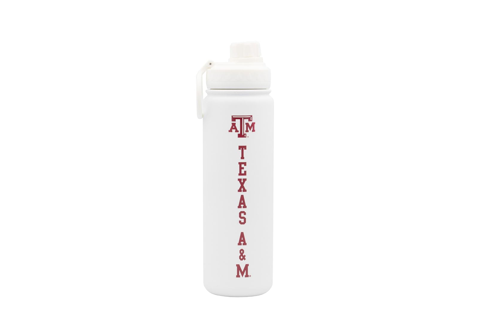 Decorvo Texas A&M Water Bottle - White Double Walled Stainless Steel 24 oz Keeps Drinks Cold or Hot