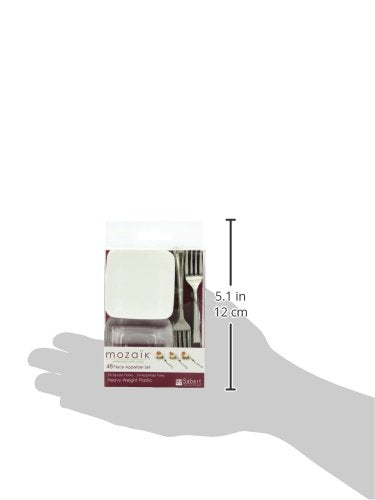 Mozaik 48-Piece Disposable Mini Appetizer Set With Bowls And Flatware