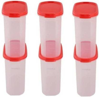 Tupperware Modular Mates Oval Polypropylene Grocery Container 1100 Ml Pack Of 6 (Multicolor)