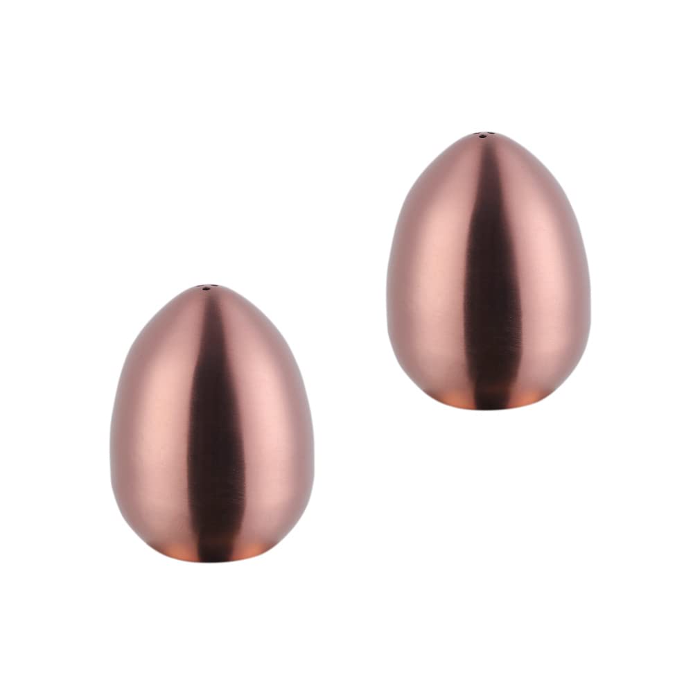 Tupmfg Salt Pepper Shaker Set: Stainless Steel Salt & Pepper Dispenser 2 Pieces For Kitchen (Rose Gold)