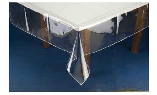 WIN WORLD Transparent Table Cover Without Lace for 8 Seater (60X90)